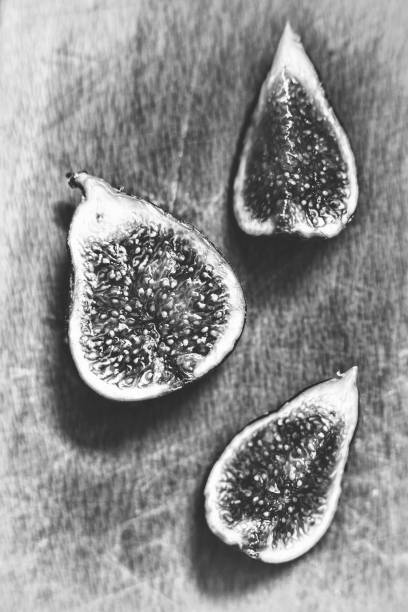 istock Ripe and delicious figs.  Macro. View from above. 869230532