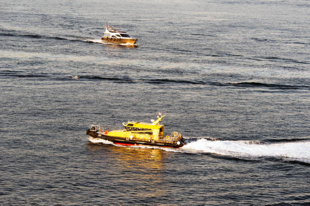 istock A coast guard and a motorboat in bosphorus Istanbul 869238246