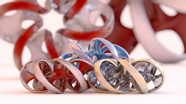 istock Endless twisted torus jewel - 3D concept illustration 869238856