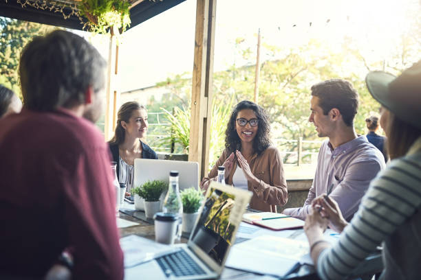 istock Taking their morning meeting to the cafe 869239092