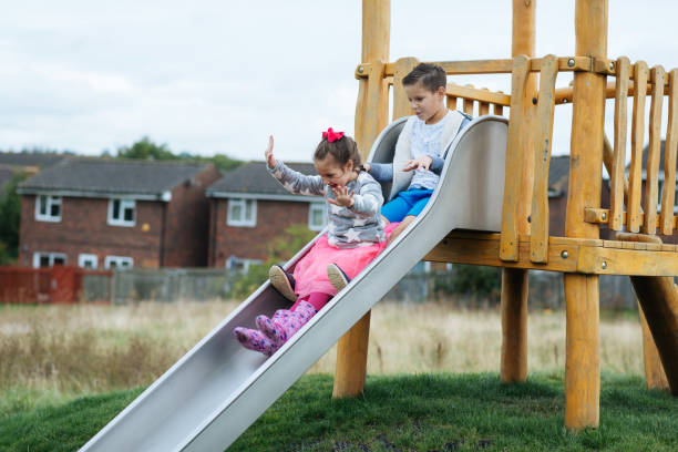 istock Excitement with brother in the playground 869247044