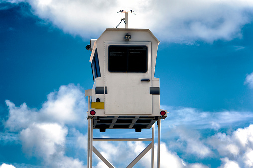 A police watch tower in Miami, USA