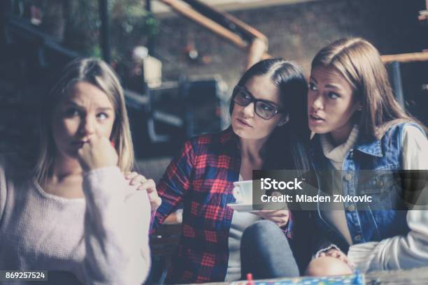 Girls Playing Board Game And Having Serious Conversation Close Up Stock Photo - Download Image Now