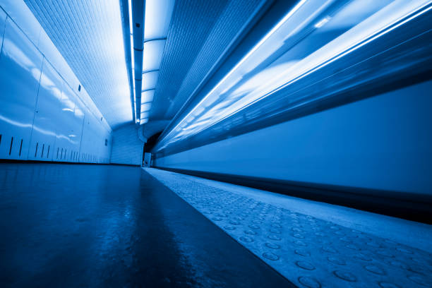 Metro subway station in Paris, France