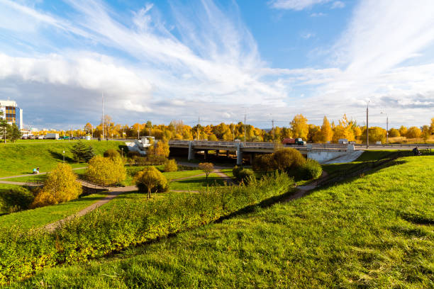 istock Autumn on boulevard for strolling in Zelenograd, Russia 869259266