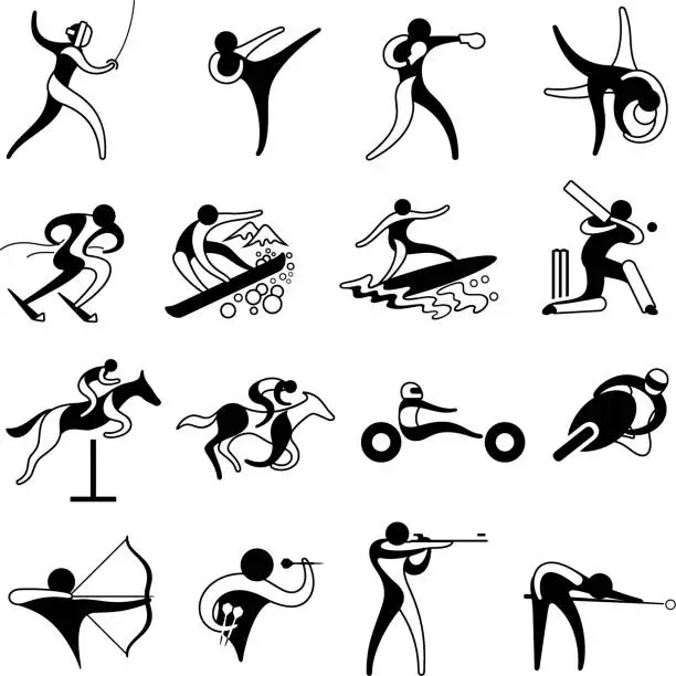 Vector illustration of Sports and Leisure Symbols