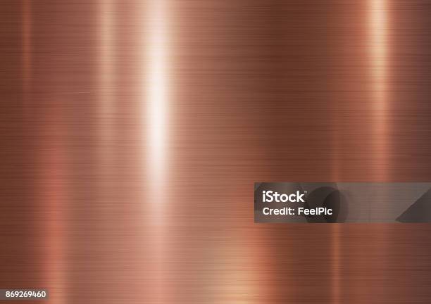 Copper Metal Texture Background Vector Illustration Stock Illustration - Download Image Now