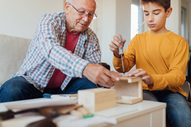 istock Grandfather and grandson 869269528