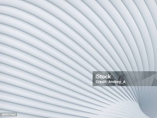 White Stripe Pattern Futuristic Background 3d Render Illustration Stock Photo - Download Image Now