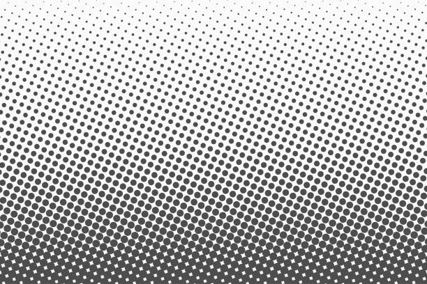 Halftone dots. Monochrome vector texture background for prepress, DTP, comics, poster. Pop art style template Halftone dots. Monochrome vector texture background for prepress, DTP, comics, poster. Pop art style template. Vector half tone stock illustrations