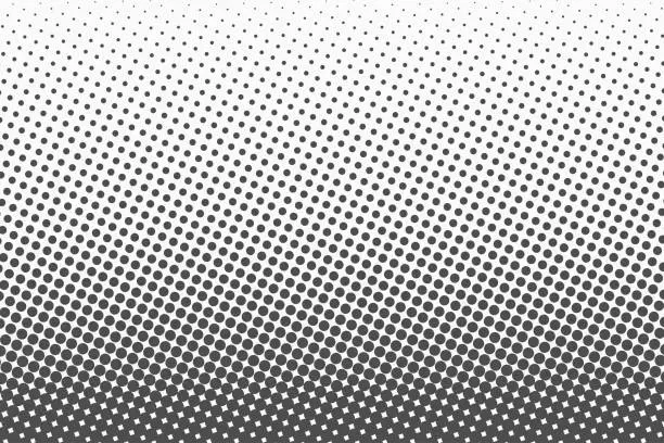 Vector illustration of Halftone dots. Monochrome vector texture background for prepress, DTP, comics, poster. Pop art style template