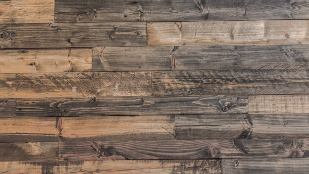 istock Wood table floor with natural pattern texture. Empty template  wood board can be used as background. 869276070