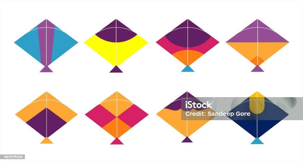 Kite Pattern Name Kite Design Colour Patterns Stock Illustration - Download Image Now ...
