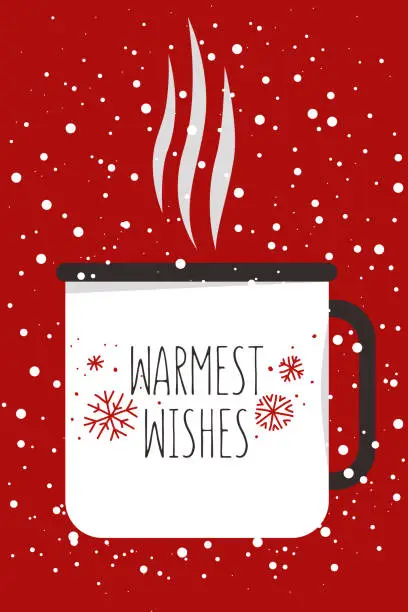 Vector illustration of Warm winter greetings!