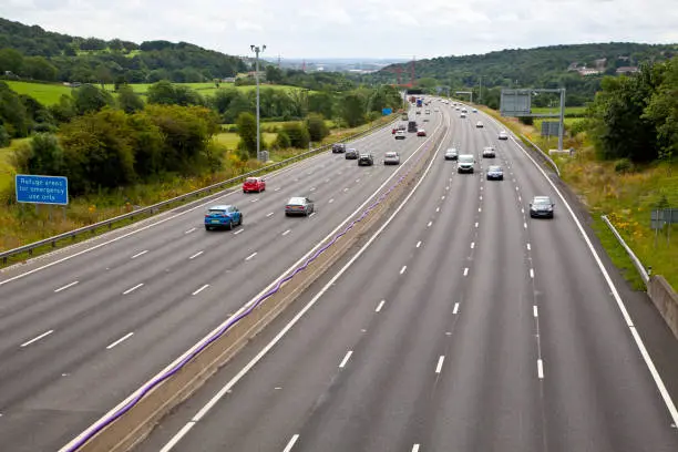 M1 four lane smart motorway in West Yorkshire"n