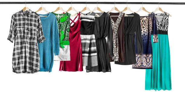 istock Group of dresses isolated 869283576