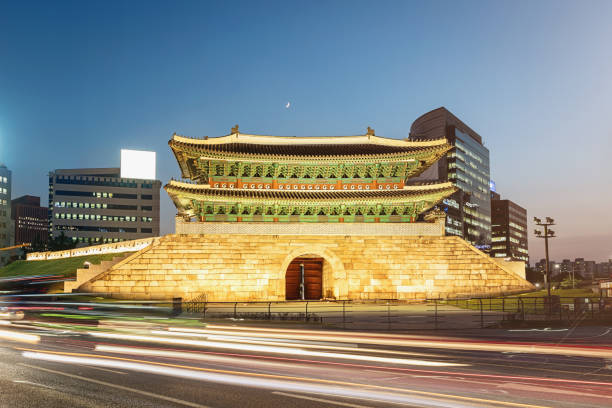 istock Namdaemun Gate Night Seoul South Korea 869285744