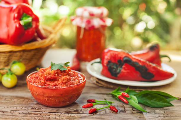 istock High-quality Ajvar served in bowl 869287230