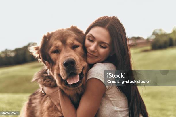 Her Best Friend Stock Photo - Download Image Now - Dog, Pet Owner, Owner