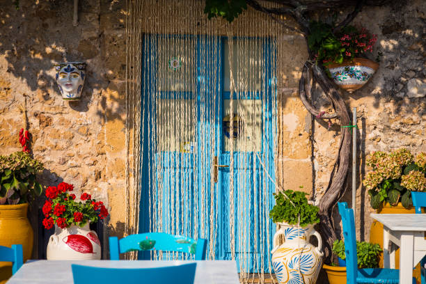 istock Tables in a traditional Italian Restaurant in Sicily 869291324