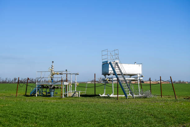 istock The equipment and technologies on oil fields. Oil well 869302712