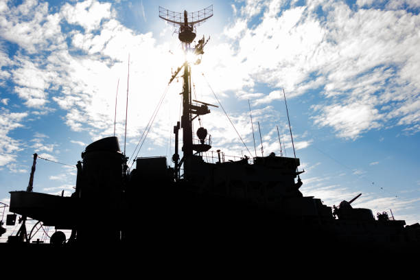 istock military radar air surveillance on navy ship 869306110