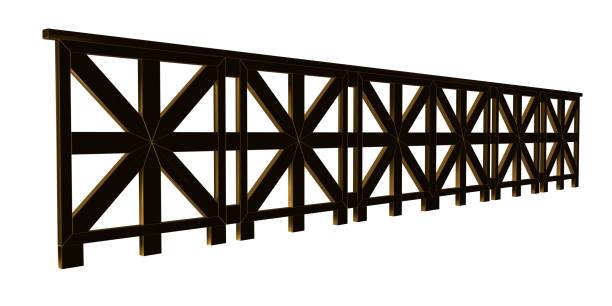 istock 3d rendering of a golden stair rail isolated on a white background 869309530