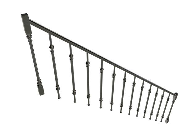 istock 3d rendering of rail of a stairs on a white background 869314202