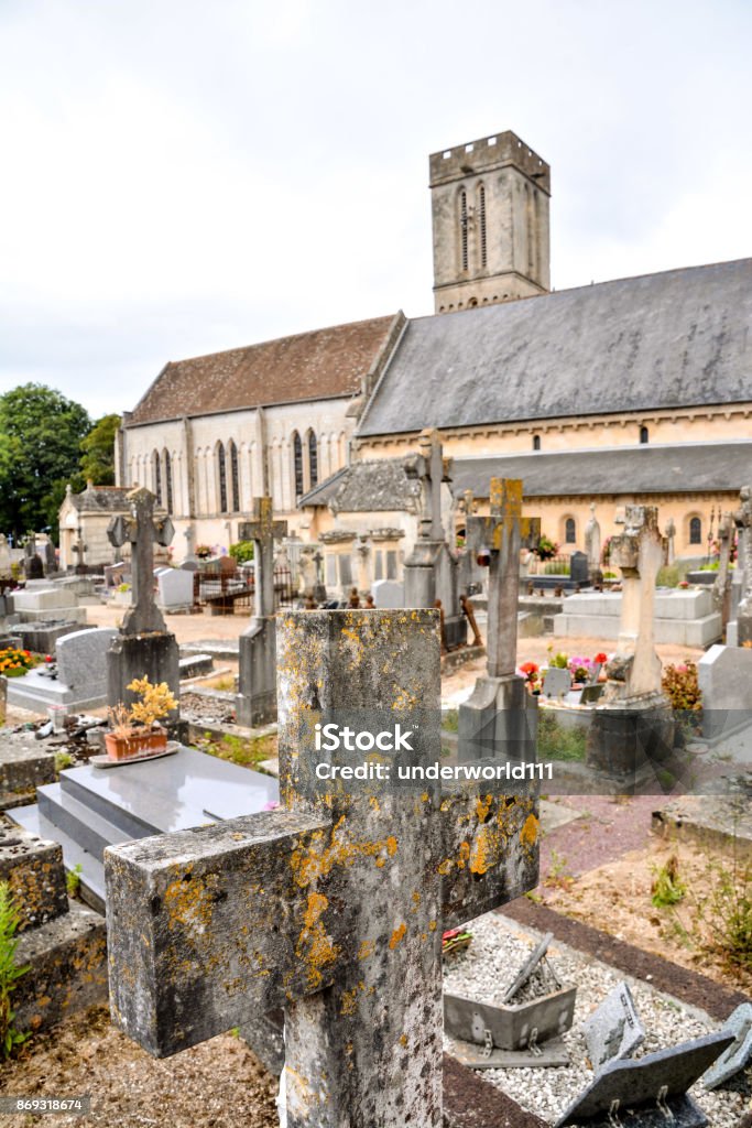 medieval stone church in France Photo Picture of medieval stone church in France Ancient Stock Photo