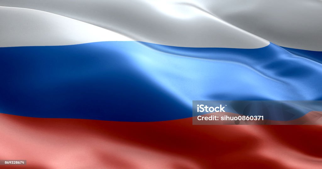 The flag of Russia Russia Stock Photo