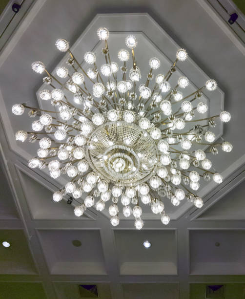 istock Electricity chandelier with the flower crystal. 869345496