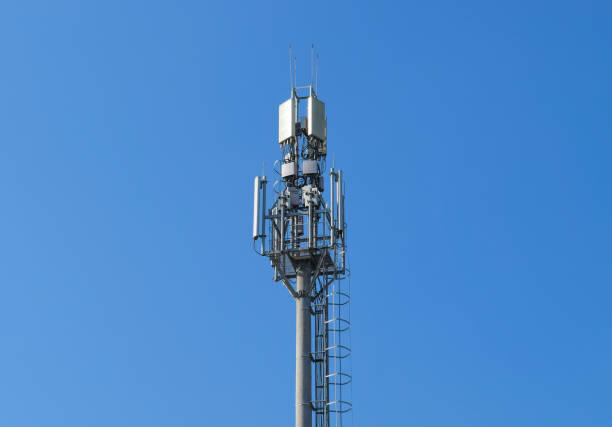 istock The tower cell tower with transponders. Communication technologi 869352470