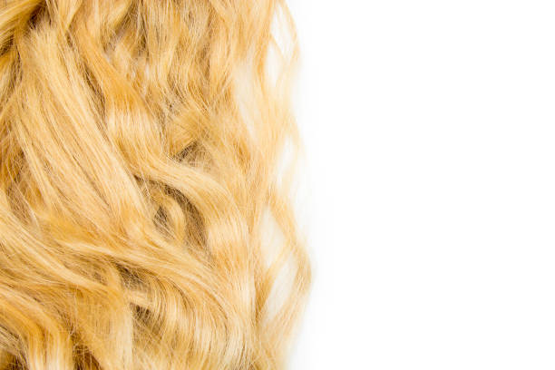 istock Blond hair isolated on white 869352690
