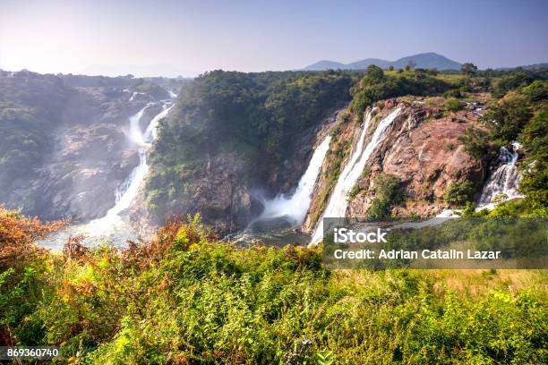 Shimsa Falls India Stock Photo - Download Image Now - Karnataka, Waterfall, India