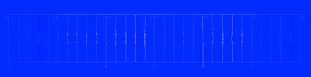 istock 3d rendering of a railway blueprint isolated on a blue background 869364140