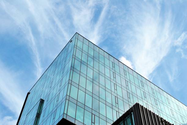 istock Glass windows of office building 869366590