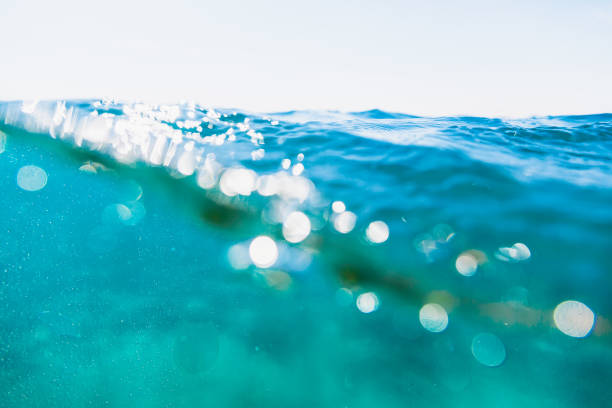 istock Wave in blue sea. Water texture with bokeh. 869371386