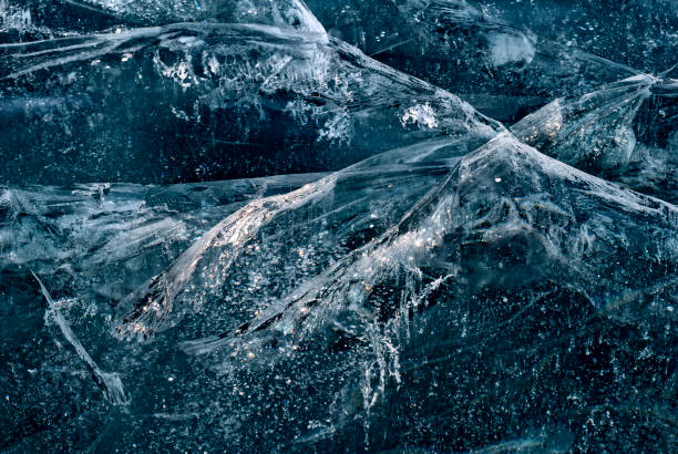 istock beautiful cracks on the ice surface of lake Baikal 869371912