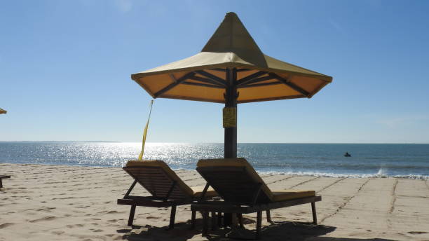 istock Vietnam beach umbrella on the beach 869375344