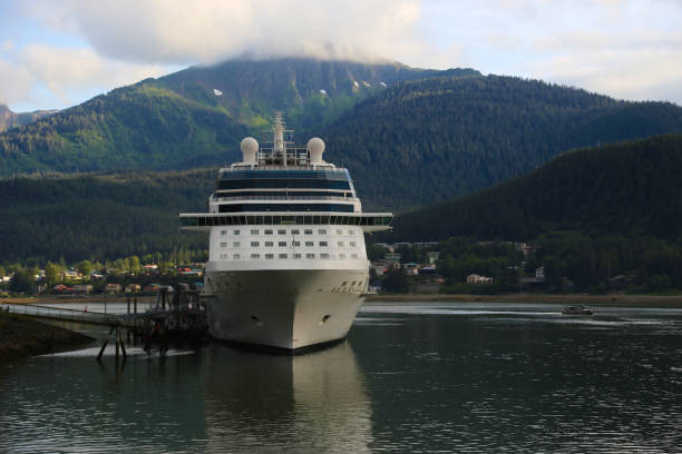 istock Cruise ship in Alaska port 869375356