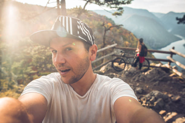 istock Fun selfie in the nature 869375490