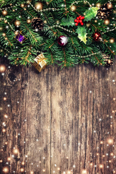 istock Christmas fir tree branches with toys 869379324