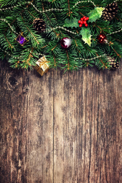istock Christmas fir tree branches with toys 869379396