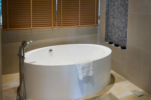 istock bathtub in the bathroom 869382164