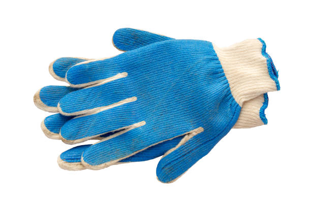Gardening gloves cut out stock photo