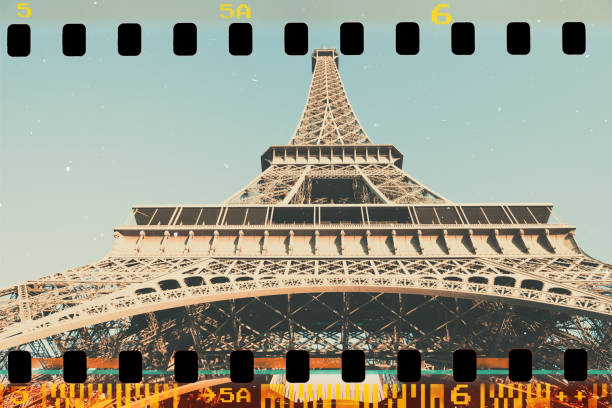 istock Eiffel Tower toned in retro film style 869383068