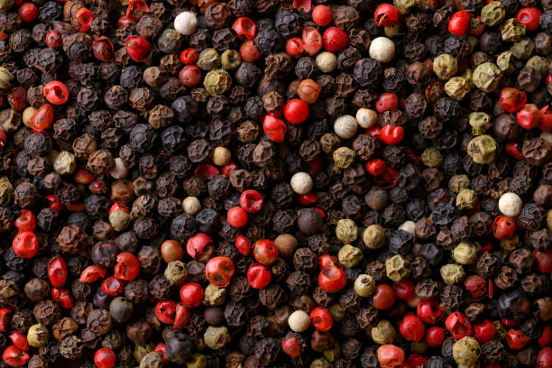 Assorted pepper corns stock photo