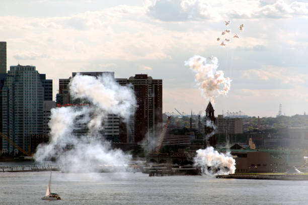 istock Fireworks over the New York skyline 869390454