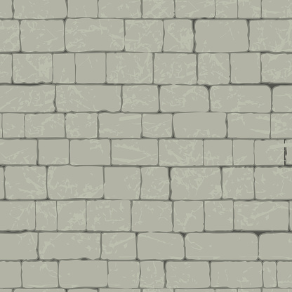 Stone wall seamless pattern. Beautiful vector image in grey color.