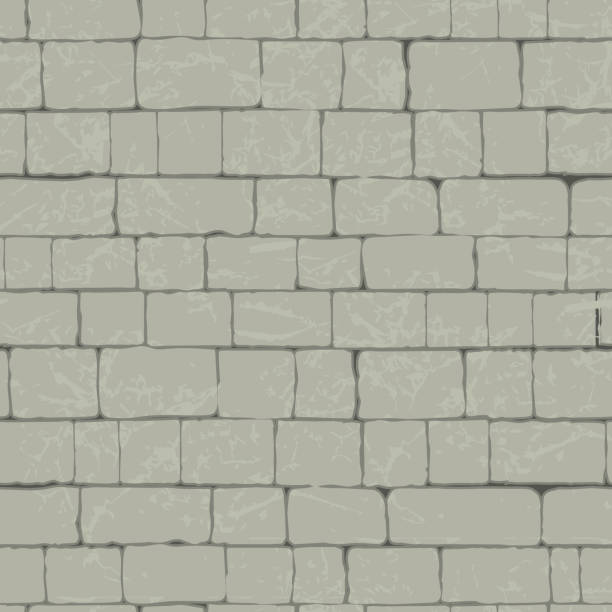 Stone Wall Pattern Stone wall seamless pattern. Beautiful vector image in grey color. stone wall background stock illustrations